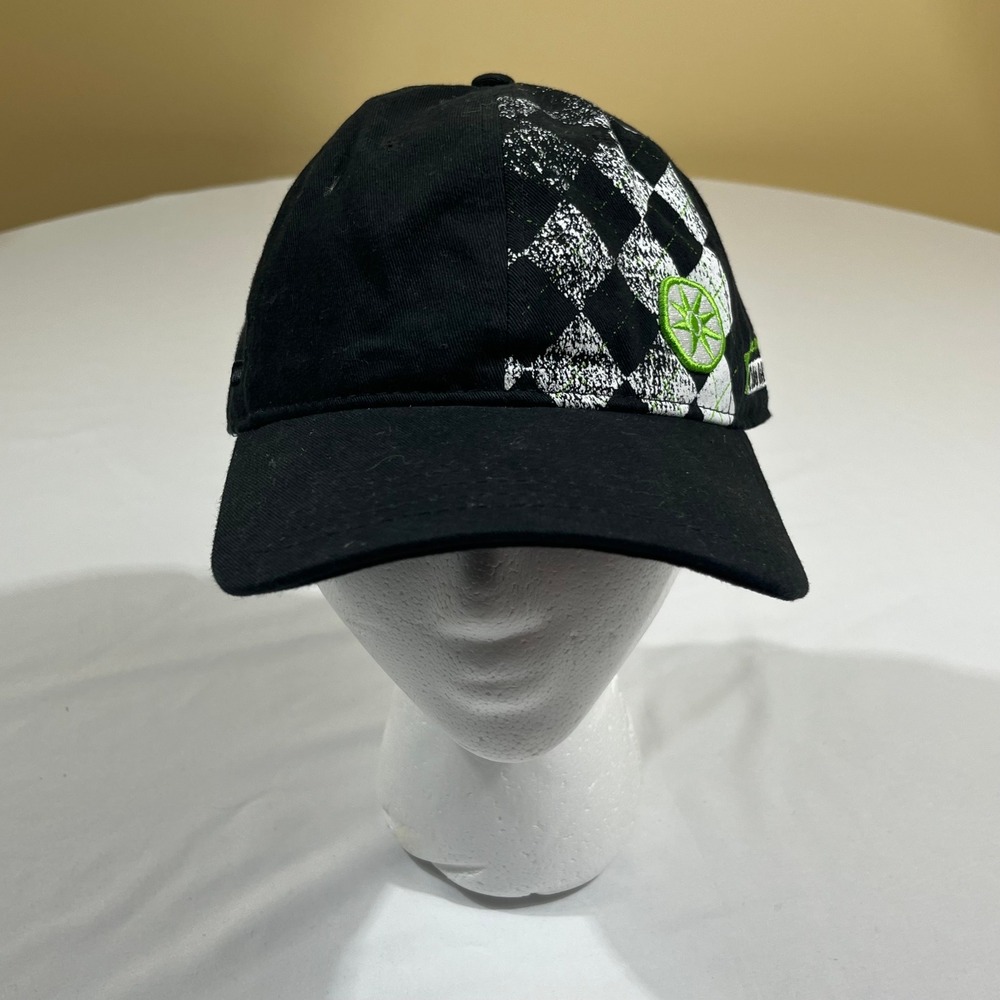 Pukka Cabo del Sol Golf Hat Black Checkered Embroidered Cap